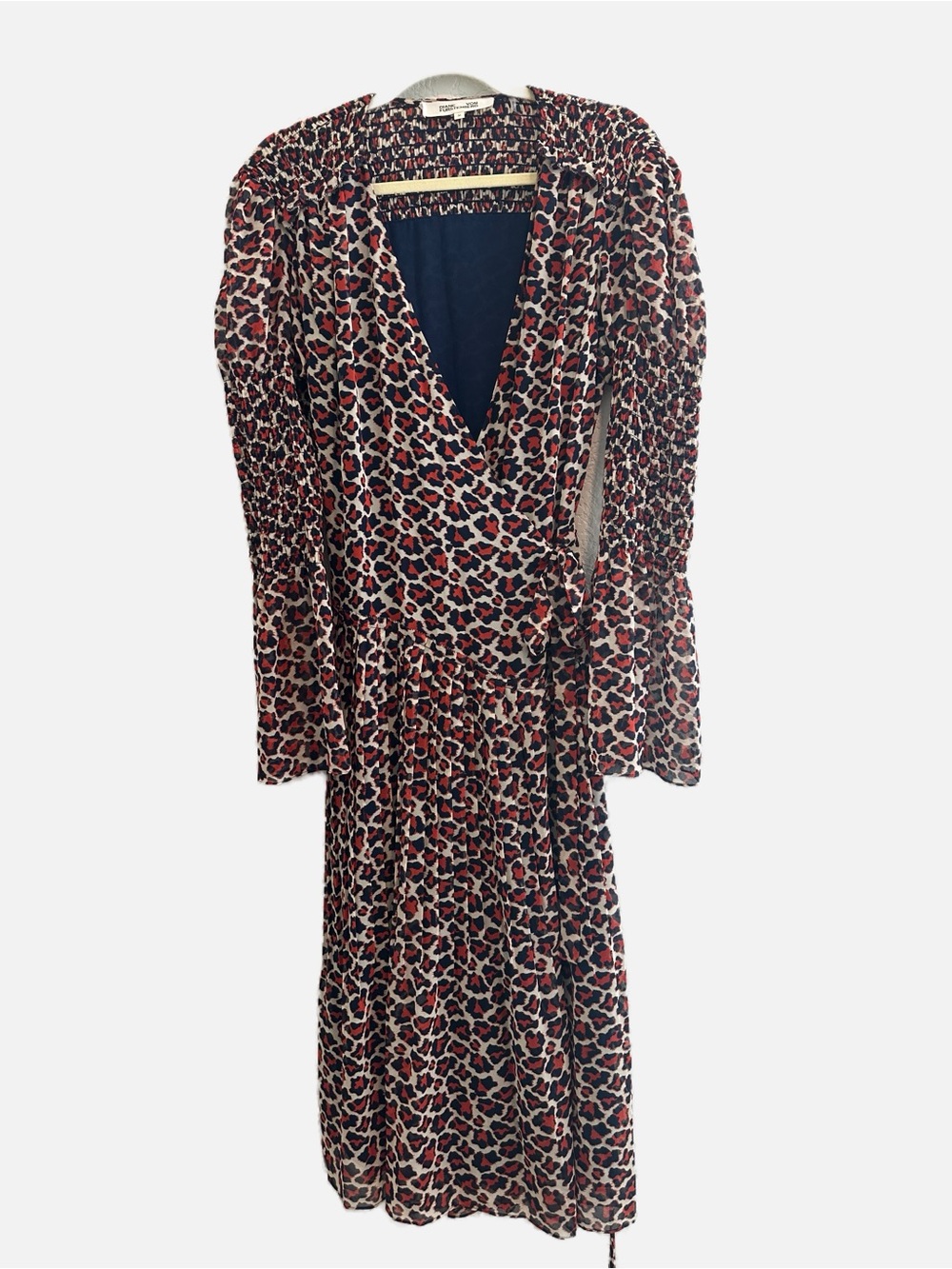 Women’s Leopard Print Wrap Dress in Red and Black